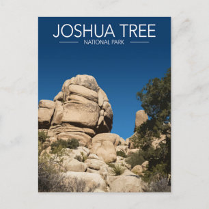 Joshua Tree Nationalpark Stilisierte Reise Postkarte