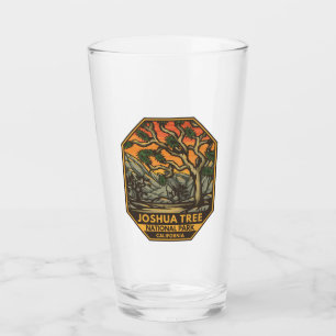Joshua Tree Nationalpark Sunset Retro Emblem Glas