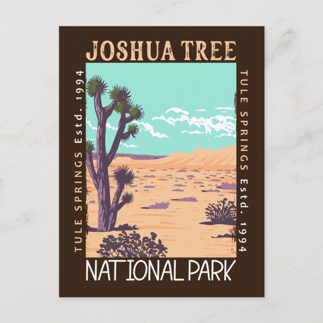 Joshua Tree Nationalpark Tule Springs erschüttert Postkarte (Vorderseite)