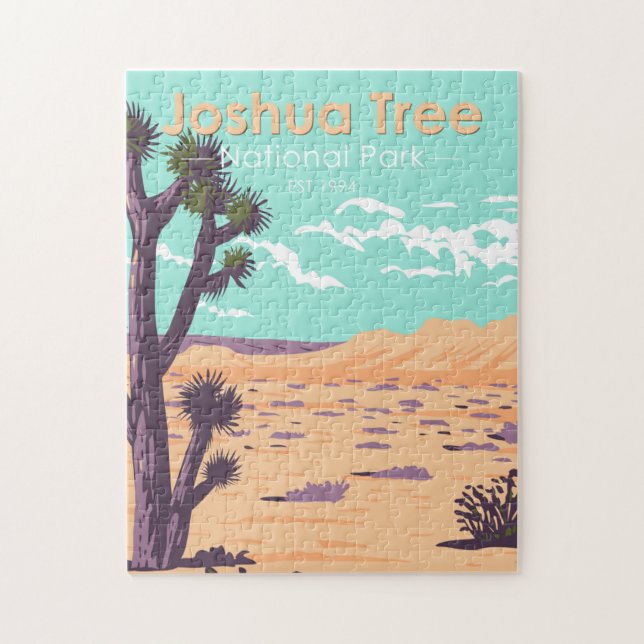 Joshua Tree Nationalpark Tule Springs Vintag Puzzle (Vertikal)