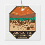 Joshua Tree Nationalpark Türkei Flats Sand Dunes Keramikornament<br><div class="desc">Joshua Tree Vektorgrafik. Der Park ist nach den verdrehten,  überdachten Joshua-Bäumen der Region benannt,  der Park erstreckt sich über die Kakteen-gepunktete Colorado-Wüste und die Mojave-Wüste.</div>