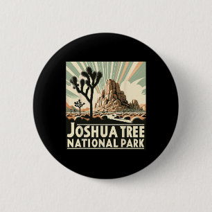 Joshua Tree Nationalpark Vintage Wandern Camping O Button