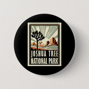 Joshua Tree Nationalpark Vintage Wandern Camping O Button
