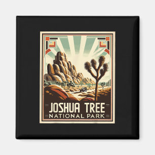 Joshua Tree Nationalpark Vintage Wandern Camping O Magnet
