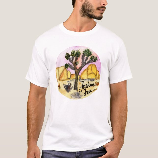 Joshua Tree Nationalpark Watercolor T-Shirt (Vorderseite)