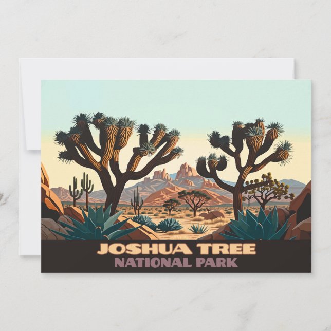 Joshua Tree Nationalparkwüste Einladung (Vorderseite)