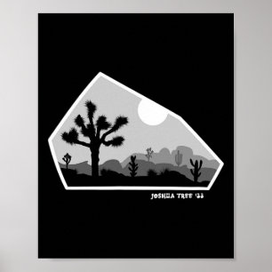 Joshua Tree Retro Boulder Dunkel Poster