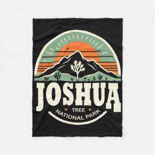 Joshua Tree Retro Vintage Wandern Camping Kaliforn Fleecedecke