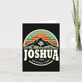 Joshua Tree Retro Vintages Wandern im Camping Cali Karte