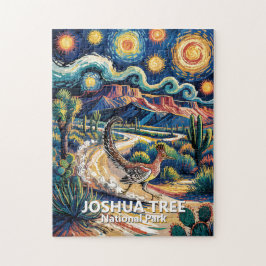 Joshua Tree Roadrunner Colorful Desert Landscape Puzzle