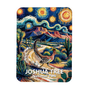 Joshua Tree Roadrunner Farbige Wüstenlandschaft Magnet