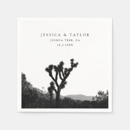 Joshua Tree Wedding Custom Foto Cocktail Napkins Serviette