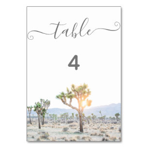 Joshua Tree Wedding Tischnummer