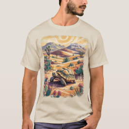 Joshua Tree Wildlife Tortoise Vintage Landscape T-Shirt