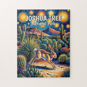 Joshua Tree Wüsten-Wildlife Jackrabbit Farbige Puzzle