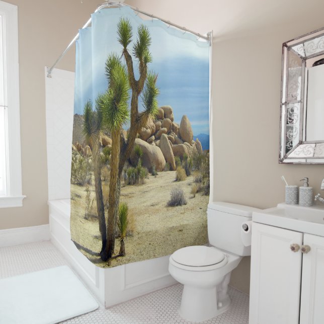 Joshua Tree, Wüstenlandschaft Duschvorhang (Beispiel)