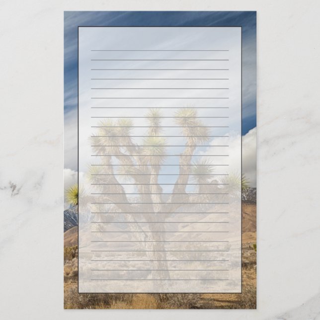Joshua Trees in der Wüste Briefpapier (Vorderseite)