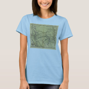 Josiah Greggs 1844 Karte des indischen Gebiets T-Shirt