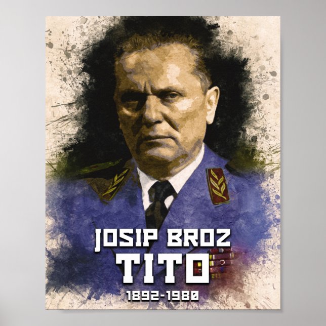 Josip Broz Tito 1892 - 1980 SFRJ Farbportrait Poster (Vorne)