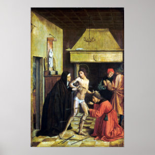 Josse Lieferinxe Saint Sebastian Cured von Irene Poster