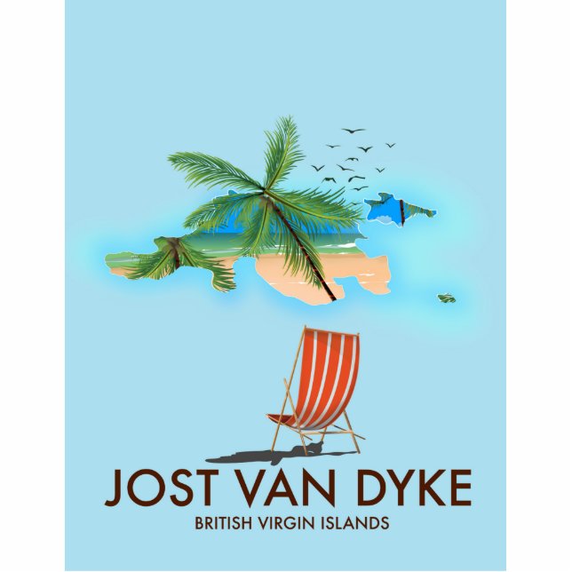 jost van dyke Britische Jungfrau Islands. Freistehende Fotoskulptur (Vorne)