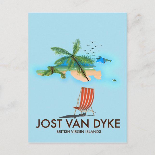 jost van dyke Britische Jungfrau Islands. Postkarte (Vorderseite)