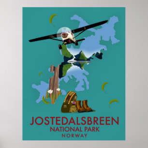 Jostedalsbreen National Park Flight Poster