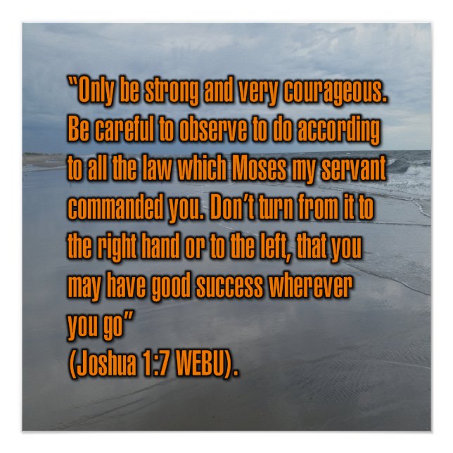 Josua 1:7 WEBU Poster (Vorderseite)