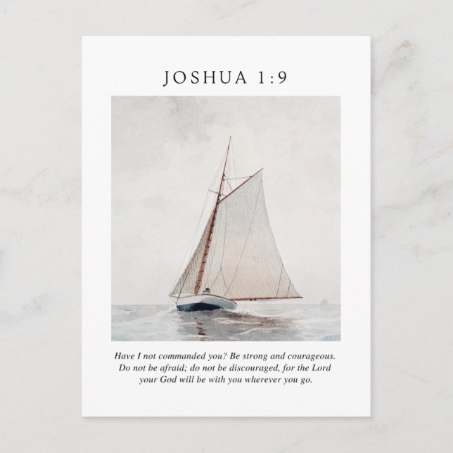 Josua 1:9 Sei stark und mutig Postkarte (Vorderseite)