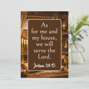 Josua 24:15 Bibelvers, Farmhouse Rustikal Vintage Karte