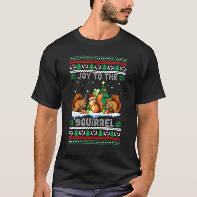 Joto the Eichhörnchen Ugly Xmas Santa Elf Rentier  T-Shirt (Vorderseite)