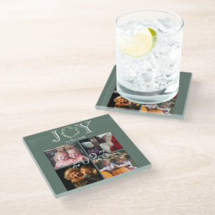 Joto the World 4 Fotos Year Personalisiert Glasuntersetzer
