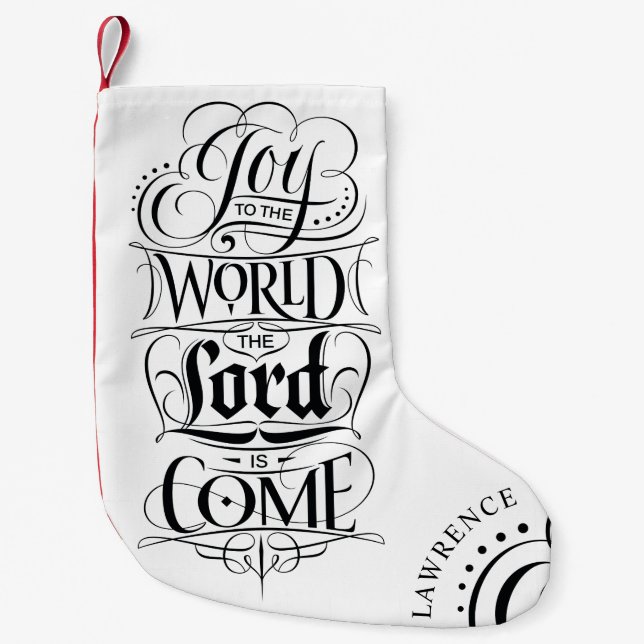 Joto the World Christlich Christmas Personalize Kleiner Weihnachtsstrumpf (Vorderseite)