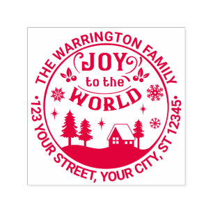 Joto the World Christmas Landscape Name Address Permastempel
