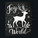 Joto the World Christmas Rentier Chalkboard Poster<br><div class="desc">Fügen Sie Ihrer Zuhause eine Touch feierlichen Beifall mit diesem wunderschönen Rentierposter "Joy to the World" zu. Mit einem eleganten Weißen Rentier und handgezeichnet Typografie erinnert dieses Design an die Wärme und Freude der Weihnachtszeit. Ideal für Ihr Wohnzimmer, den Eingang, oder als nachdenkliches Urlaubsgeschenk. Feiern Sie mit dieser charmanten und...</div>