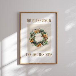 Joto the World Christmas Wreath Poster