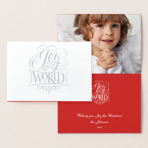 Joto the World Classic Silver Foil Red Christmas Folienkarte
