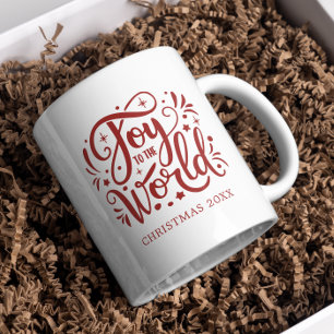 Joto the World Elegant Red Script Christlich Kaffeetasse