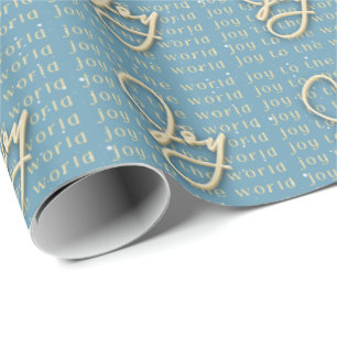 "Joto the World" - Gold und Blue Wrapping Paper Geschenkpapier