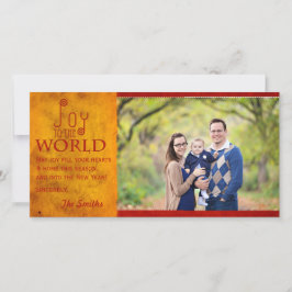 Joto the World Holiday 8x4 Crimson & Gold Feiertagskarte