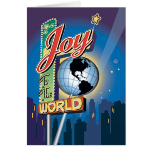 Joto the World Neon Sign Retro Weihnachtskarte