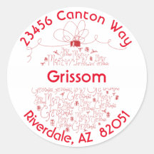 "Joto the World Ornament Return Address Label"