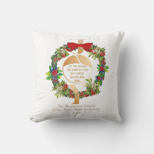 Joto the World Quote Eleganter Weihnachtsschrei Kissen
