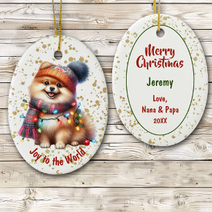 Joto the World Spitz Puppy Keramik Ornament