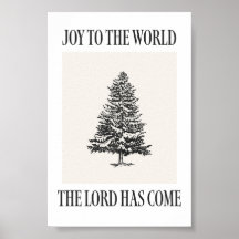 Joto the World Vintag Tree Christmas Print