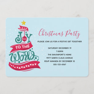 Joto the World Weihnachtsziffer Typografie Einladung