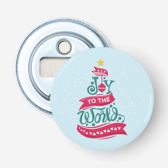 Joto the World Weihnachtsziffer Typografie Flaschenöffner (Vorderseite)