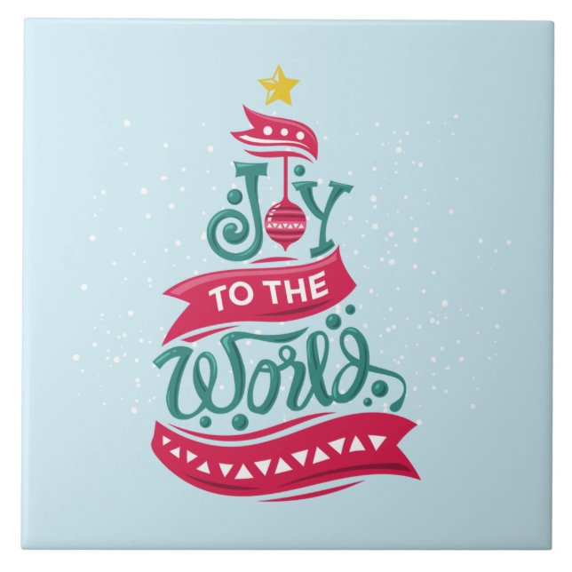 Joto the World Weihnachtsziffer Typografie Fliese (Vorderseite)