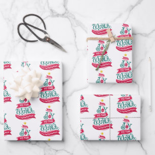 Joto the World Weihnachtsziffer Typografie Geschenkpapier Set