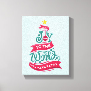 Joto the World Weihnachtsziffer Typografie Leinwanddruck
